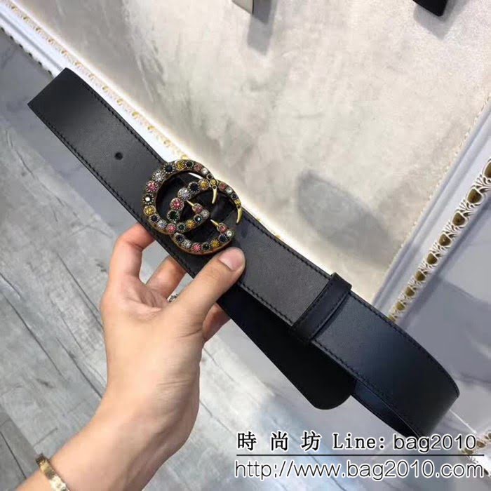 古馳CUCCI 爆款熱賣 義大利進口原版牛皮 帶身logo清晰美觀女士皮帶 GHG1309